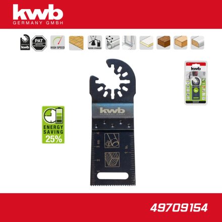 49709154 | Multifunkciós tartozék vágófej beszúró fej 34x44 mm AKKU TOP - KWB