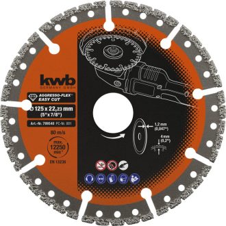   49789540 | Vágókorong 125 mm Gyémánttárcsa, univerzális - KWB