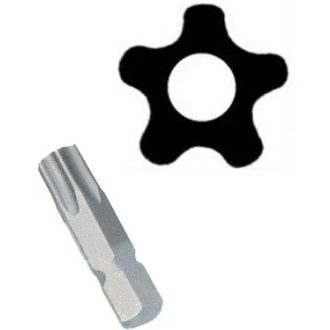 5010 | Bit ötágú torx T-10 30 mm lyukas Genius