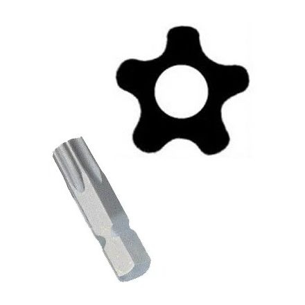 5015 | Bit ötágú torx T-15 30 mm lyukas Genius