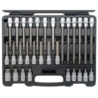   5181-WW | Rátűzőkulcs - crowa+bit készlet 1/2" imbusz 5-19 mm 30 db-os - Welzh