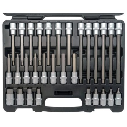 5181-WW | Rátűzőkulcs - crowa+bit készlet 1/2" imbusz 5-19 mm 30 db-os - Welzh