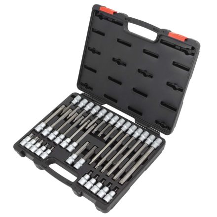 5182-WW | Rátűzőkulcs - crowa+bit készlet 1/2" 32 db-os Torx - Welzh