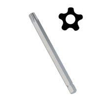 1/4" Ötágú Lyukas Torx hosszú
