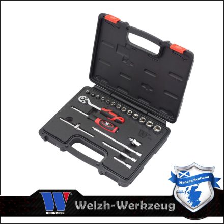 6107-WW | Dugókulcs készlet 1/4" 6 lap 4-14 mm 20 db-os - Welzh Werkzeug