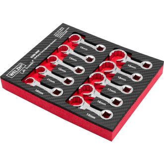   6288-WW | Csillagkulcs adapter készlet nyitott 3/8" 10 db: 10-19 mm "Crowfoot" -