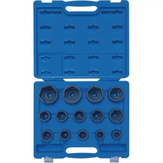   16 részes 3/4˝-os  gépi dugókulcs készlet 24-65 mm műa. kofferben 6424MP