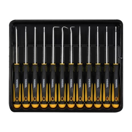 64555 | Csavarhúzó készlet Phillips, Lapos, Torx 12 db-os precíziós - Vorel