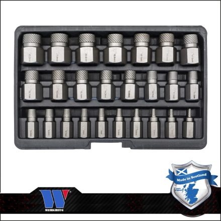 7020-WW | Csavarkiszedő készlet - sérült fejű csavarokhoz Torx-XZN-Imbusz 25 db-os