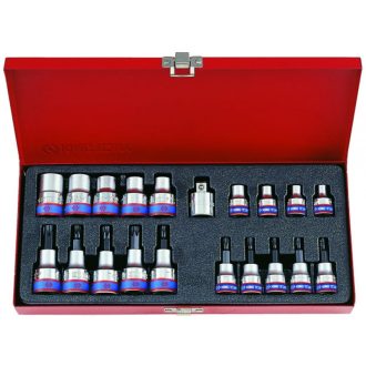   20 részes 1/2˝& 3/8˝-os torx dugókulcs-& bitkészlet 7120PR