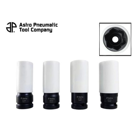 7404 | Légkulcsfej készlet 1/2"  4 db-os alufelnhez sérült csavarokhoz - Astro
