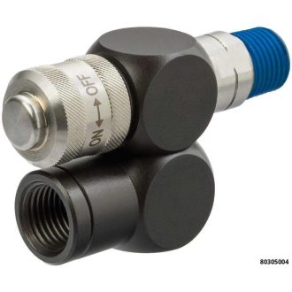  80305004 | Levegő csatlakozó adapter-forgós, szabályzós 2x360-fok 1/4"KM Pichler
