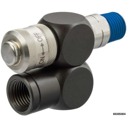 80305004 | Levegő csatlakozó adapter-forgós, szabályzós 2x360-fok 1/4"KM Pichler