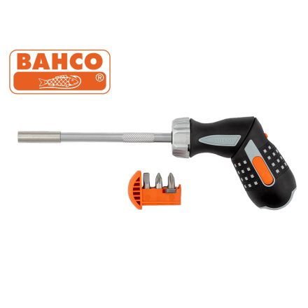 808050P | Bit behajtó 1/4" irányváltós forgatható Soft-Grip markolatú - Bahco