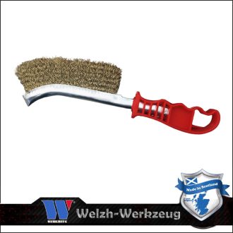   831-1-WW | Drótkefe Féknyereg tisztító kefe - sárgaréz bevonattal 260 mm Welzh
