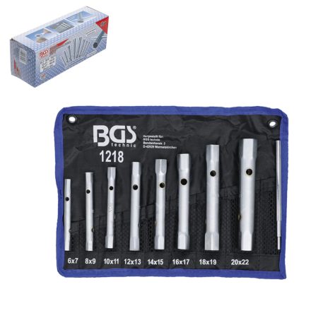 9-1218 | Csőkulcs készlet 6 - 22 mm 8+1 db-os kovácsolt BGS