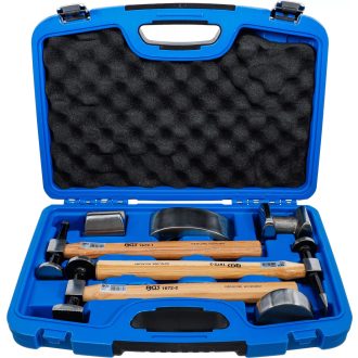   9-1672 | Karosszéria egyengető 7 db-os készlet - idomok + kalapácsok - BGS