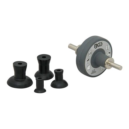 9-1738 | Szelepcsiszoló gépi szerszám adapter + 4 db gumifej 20+30+35+45 mm -BGS