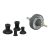 9-1738 | Szelepcsiszoló gépi szerszám adapter + 4 db gumifej 20+30+35+45 mm -BGS