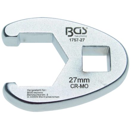 9-1757-27 | Villáskulcs adapter nyitott 1/2"-os 27 mm "Crowfoot"