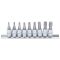 9-2164 | Rátűzőkulcs - crowa+bit készlet 1/4" torx T10-T50 9 db-os BGS