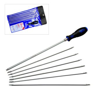  9-2325 | Csavarhúzó készlet extra hosszú 5 és 6 szögű furatos torx 7x2=14 méret