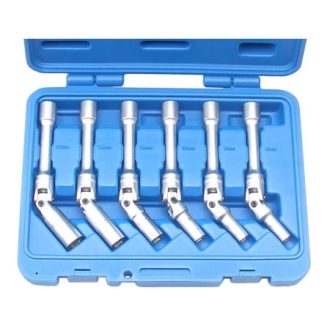   9-2986 | Izzító gyertyaszerelő készlet 3/8" csuklós 6 db-os 150 mm-es BGS