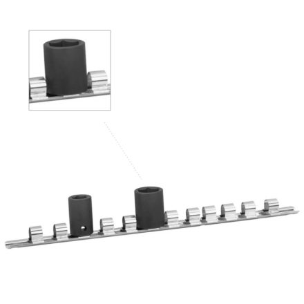 9-3460 | Dugókulcstartó sín 3/4" 12 db-os BGS