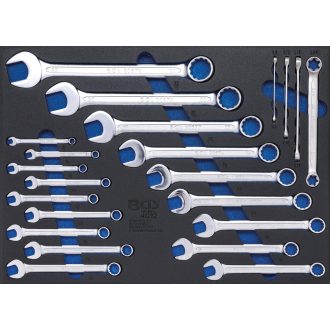   9-4012 | Csillag-villáskulcs készlet 22 db-os 8-32 mm + E-torx E6-E24 habtálcás 3/3