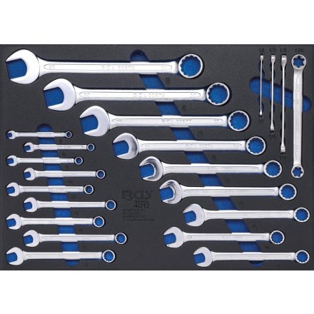 9-4012 | Csillag-villáskulcs készlet 22 db-os 8-32 mm + E-torx E6-E24 habtálcás 3/3