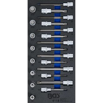  9-4118 | Tálcás BGS Bit XZN készlet  22 db-os 1/3 - EVA tálcás
