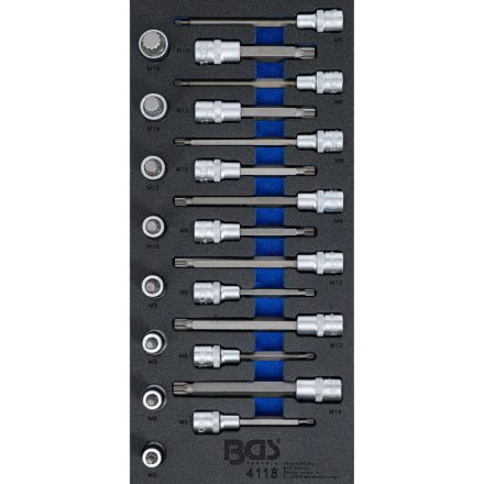9-4118 | Tálcás BGS Bit XZN készlet  22 db-os 1/3 - EVA tálcás