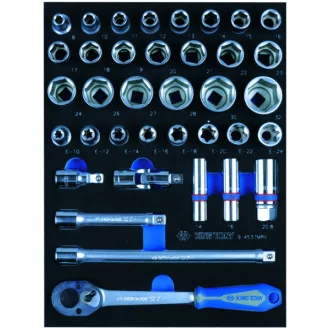   37 részes 1/2"-os dugókulcs készlet (EVA tálcás) 9-4537MRV