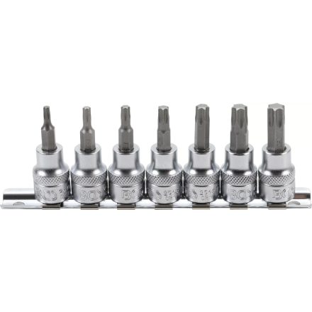 9-5108 | Rátűzőkulcs - crowa+bit készlet 3/8" Torx T15-T50 7 db-os - BGS