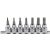 9-5108 | Rátűzőkulcs - crowa+bit készlet 3/8" Torx T15-T50 7 db-os - BGS