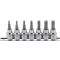 9-5108 | Rátűzőkulcs - crowa+bit készlet 3/8" Torx T15-T50 7 db-os - BGS