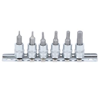   9-5151 | Rátűzőkulcs - crowa+bit készlet 1/4" imbusz 1.5-6 mm 6 db-os BGS