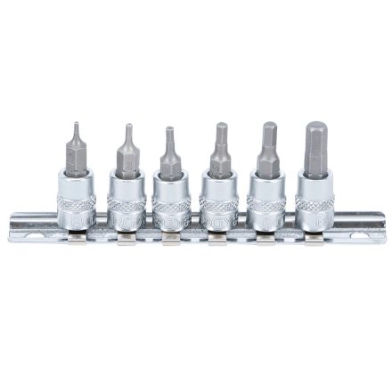 9-5151 | Rátűzőkulcs - crowa+bit készlet 1/4" imbusz 1.5-6 mm 6 db-os BGS