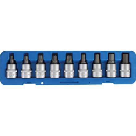 9-5189 | Rátűzőkulcs - crowa+bit készlet 3/4" Torx 9 db-os - BGS