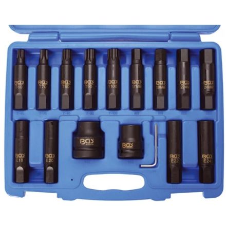 9-5246 | Bit készlet teherautós 3/4" és 1" 16 db-os gépi torx+imbusz+E-torx