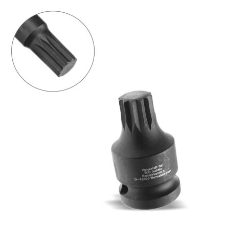 9-5381-M12 | Légkulcsfej 1/2" XZN - Spline M12 rövid BGS
