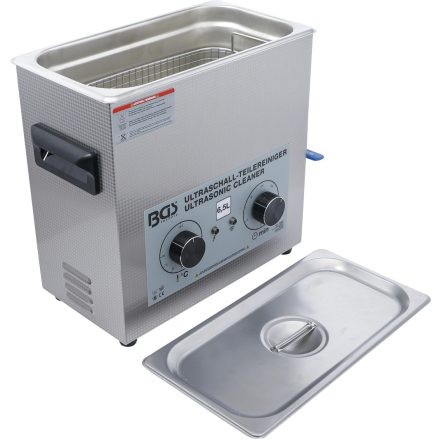 9-6880 | Ultrahangos tisztító berendezés  6,5 liter 180W + fűtés 300W - BGS