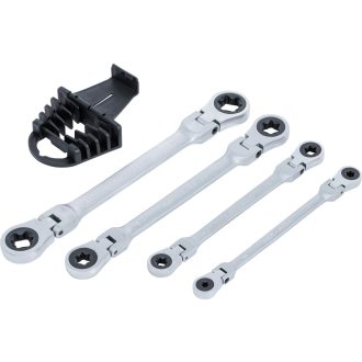   9-71028 | Torx csillagkulcs készlet csuklós racsnis 4 db-os  E6 - E24 - BGS
