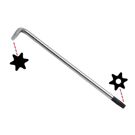 9-794-T10 | Torxkulcs "L" alakú extra hosszú T10 torx-lyukas torx - BGS