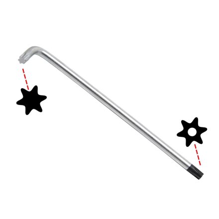 9-794-T30 | Torxkulcs "L" alakú extra hosszú T30 torx-lyukas torx - BGS