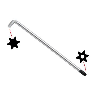   9-794-T40 | Torxkulcs "L" alakú extra hosszú T40 torx-lyukas torx - BGS