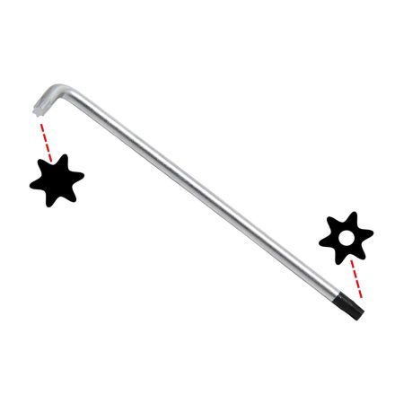 9-794-T40 | Torxkulcs "L" alakú extra hosszú T40 torx-lyukas torx - BGS