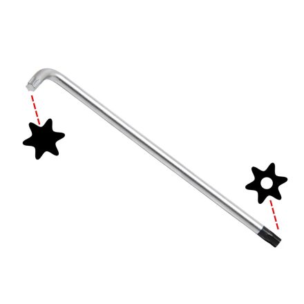 9-794-T45 | Torxkulcs "L" alakú extra hosszú T45 torx-lyukas torx - BGS