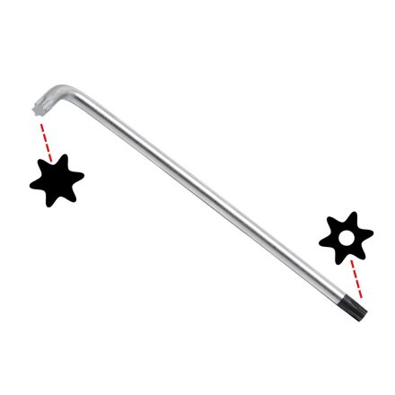 9-794-T50 | Torxkulcs "L" alakú extra hosszú T50 torx-lyukas torx - BGS