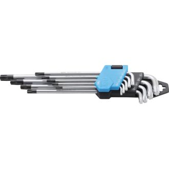   9-794 | Torxkulcs "L" alakú extra hosszú készlet 09 db-os lyukas torx BGS